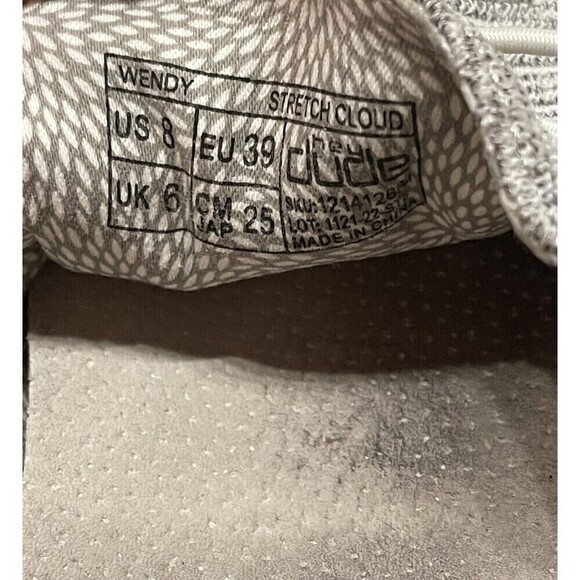 Hey Dude Wendy Sox Women's Shoes Size 8 Stone Gray Slip On Casual Loafers - Picture 8 of 9